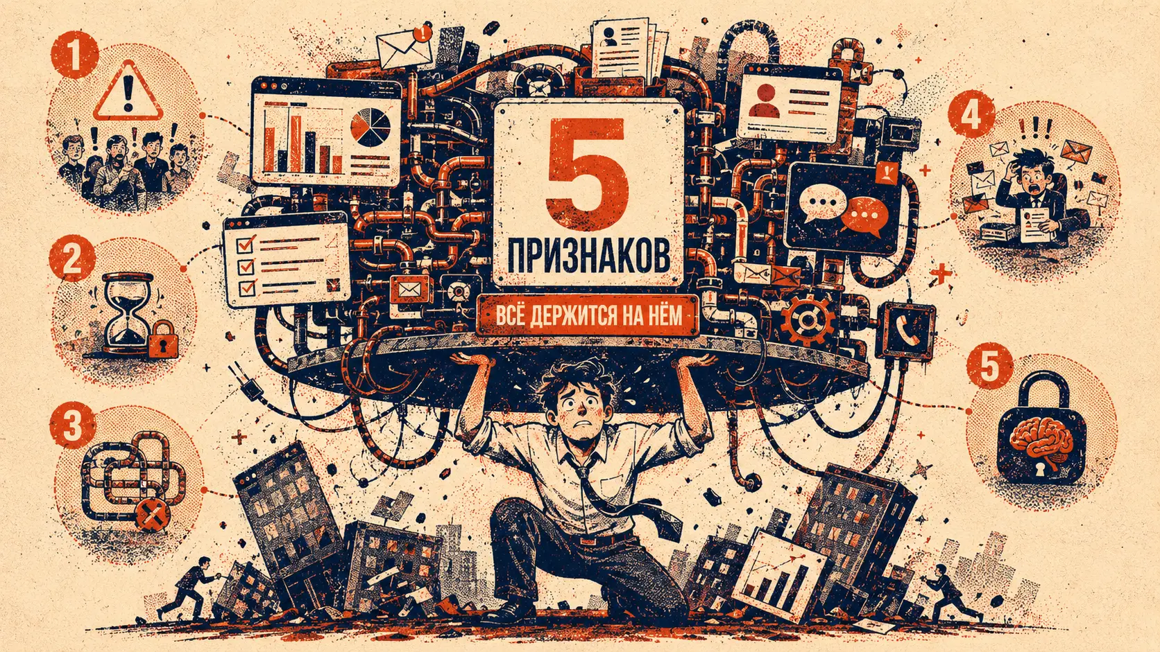 Пять признаков того, что бизнес держится на одном человеке, а не на процессах